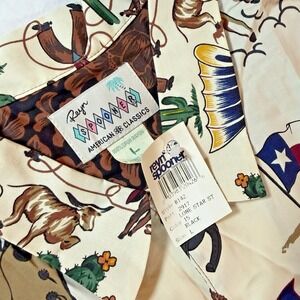 Vintage 1990's NWT Reyn Spooner Lone Star State Texas Map Landmarks Men' L Shirt